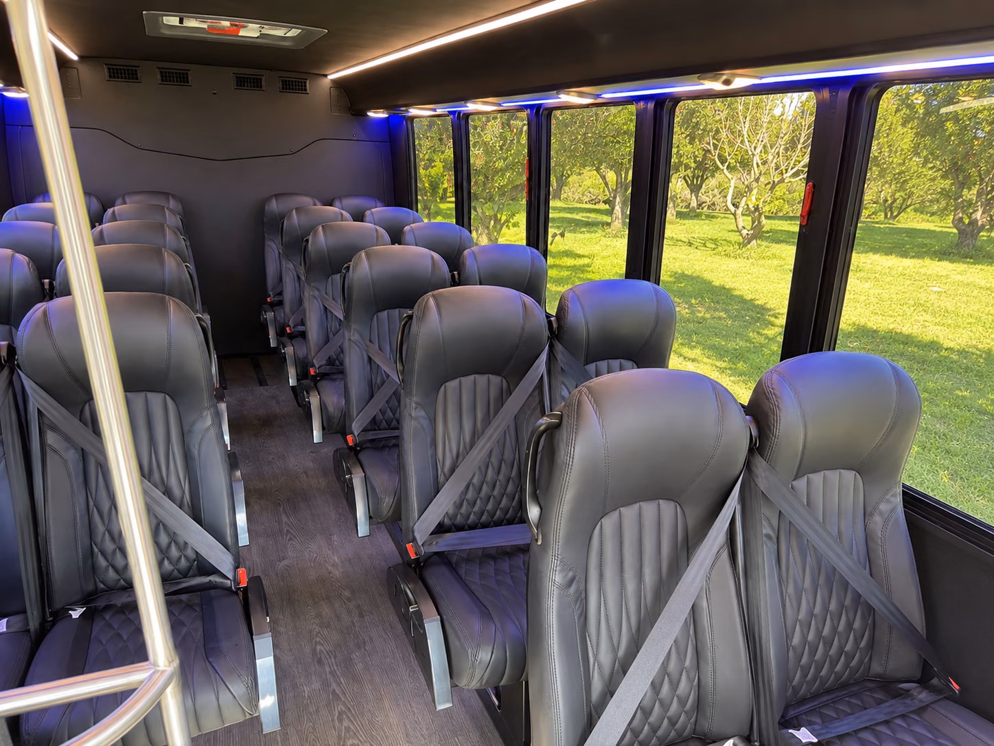 san leandro 18 passenger minibus inside