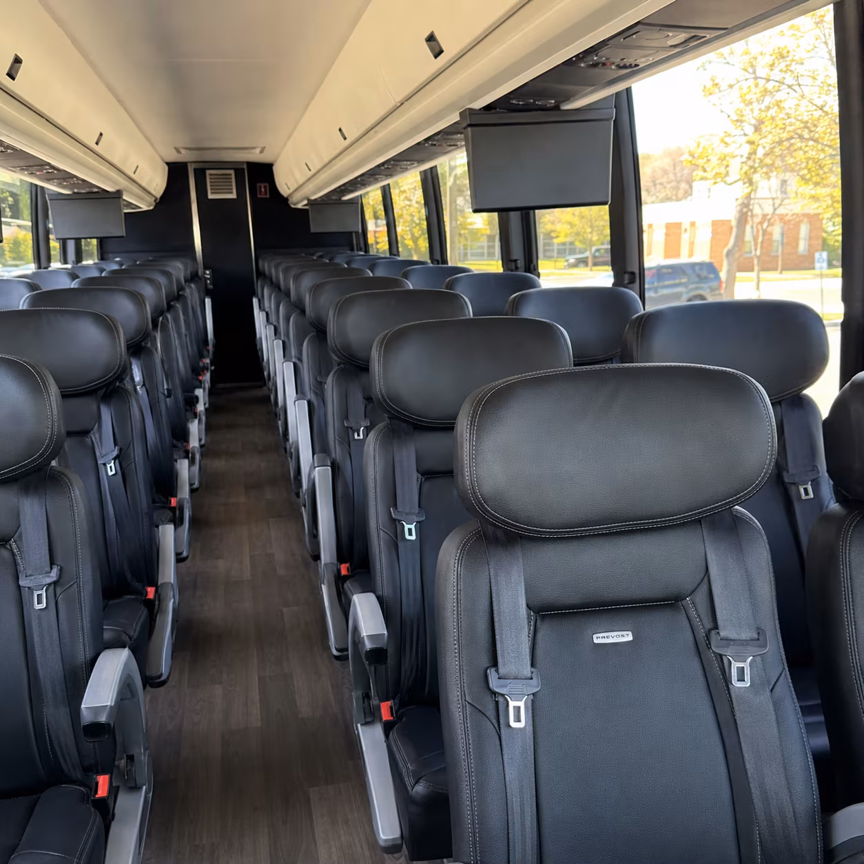san leandro 56 passenger charter bus interior