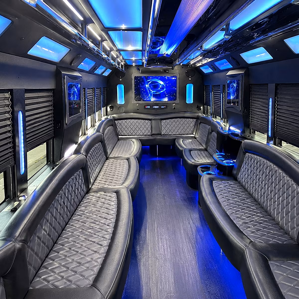san leandro party bus rental interior