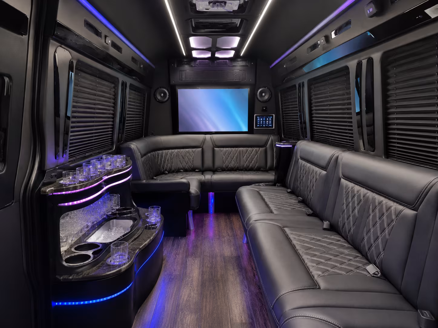 san leandro sprinter limousine inside